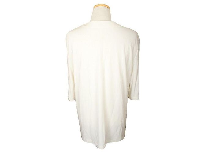 Moschino Top de pérolas preto e marfim Branco - vista 4