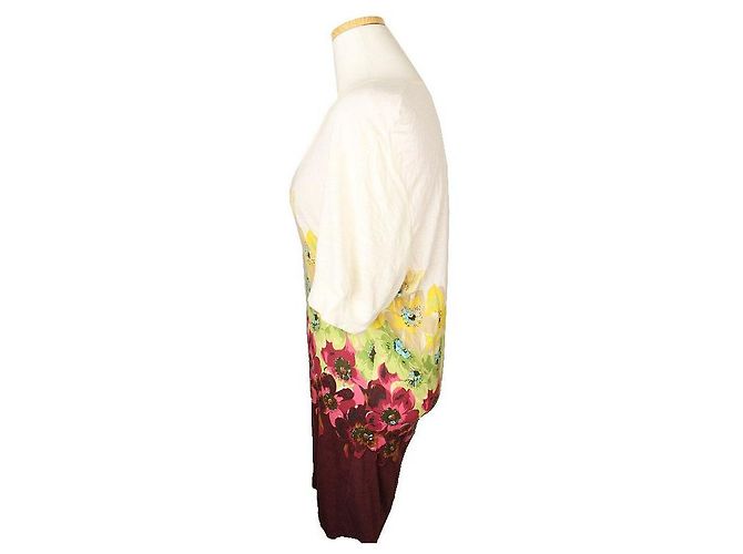 Kenzo Top suelto de múltiples patrones en marfil Multicolor - vista 3