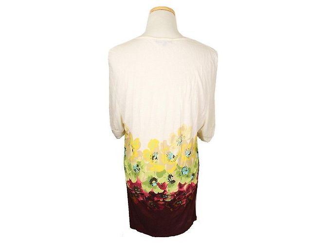 Kenzo Top suelto de múltiples patrones en marfil Multicolor - vista 4