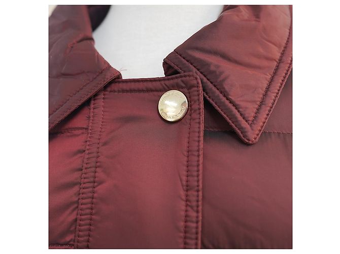 Burberry Chaqueta larga acolchada Ashmoore Burdeos Roja - vista 11