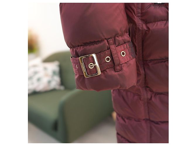 Burberry Chaqueta larga acolchada Ashmoore Burdeos Roja - vista 13