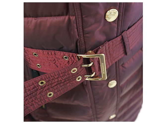 Burberry Chaqueta larga acolchada Ashmoore Burdeos Roja - vista 15