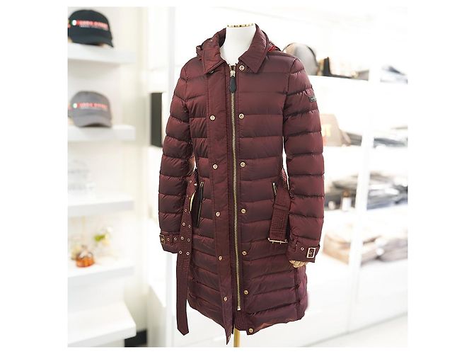 Burberry Chaqueta larga acolchada Ashmoore Burdeos Roja - vista 16