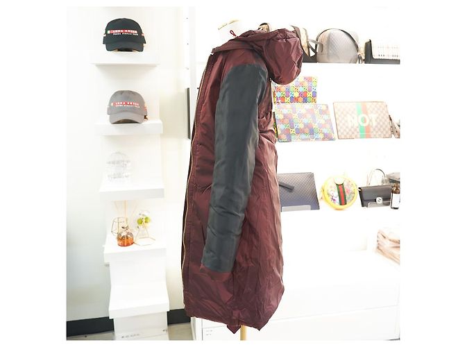 Burberry Chaqueta larga acolchada Ashmoore Burdeos Roja - vista 19