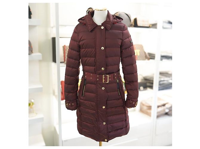 Burberry Chaqueta larga acolchada Ashmoore Burdeos Roja - vista 2