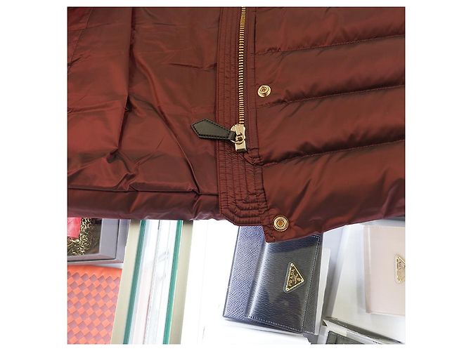 Burberry Chaqueta larga acolchada Ashmoore Burdeos Roja - vista 29