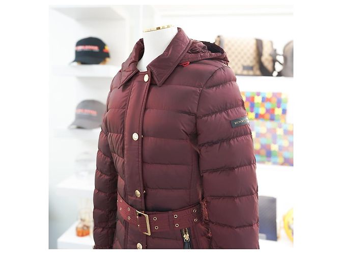 Burberry Chaqueta larga acolchada Ashmoore Burdeos Roja - vista 3