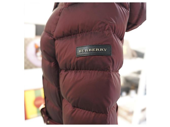 Burberry Chaqueta larga acolchada Ashmoore Burdeos Roja - vista 5