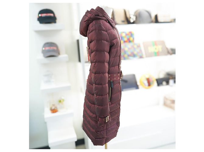 Burberry Chaqueta larga acolchada Ashmoore Burdeos Roja - vista 7