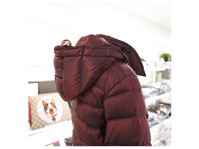 Burberry Chaqueta larga acolchada Ashmoore Burdeos Roja - vista 8