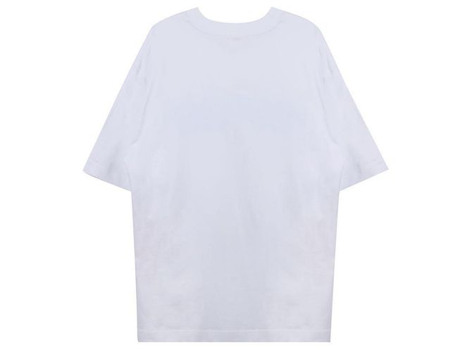 Marni T-shirt in cotone biologico bianco con logo - vista 4