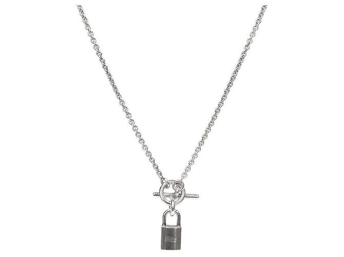 Hermès Collana con Amuleto d'Argento a Lucchetto - vista 2