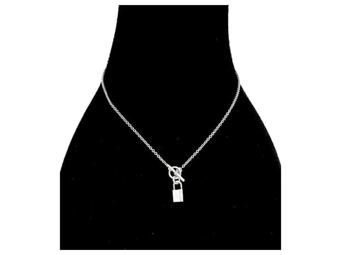 Hermès Collana con Amuleto d'Argento a Lucchetto - vista 4