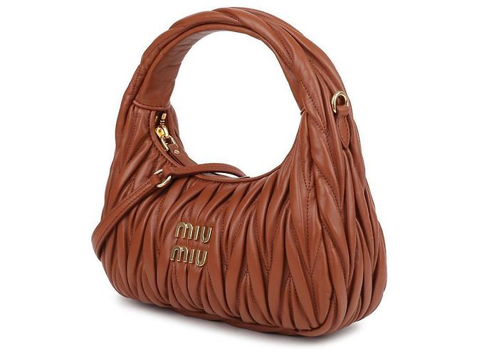 Miu Miu Borsa Hobo da donna Arancione - vista 4