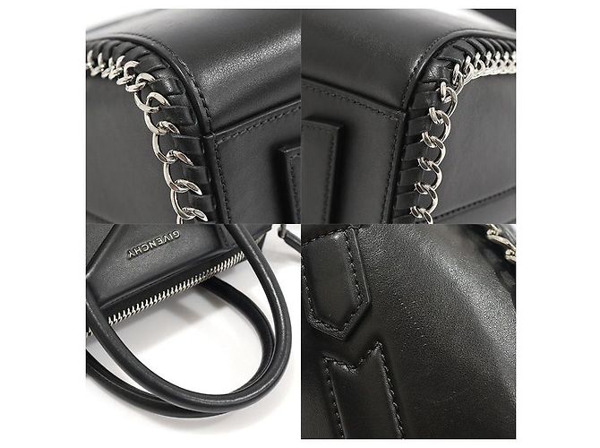 Givenchy Antigona Small in pelle nera con dettagli in catena Nero - vista 7