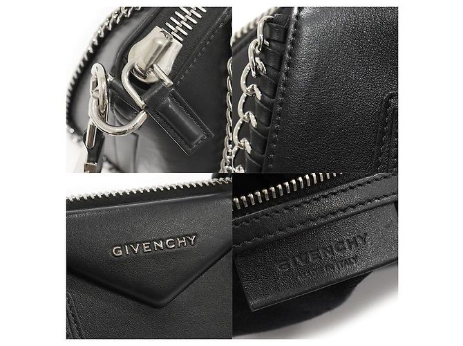 Givenchy Antigona Small in pelle nera con dettagli in catena Nero - vista 8