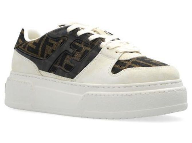 Fendi Baskets basses en suède à plateforme Match - vue 4