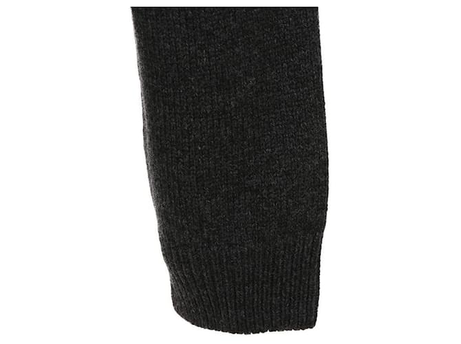 Céline Dreifarbiger bestickter Woll-Kaschmir-Pullover Schwarz - Ansicht 8