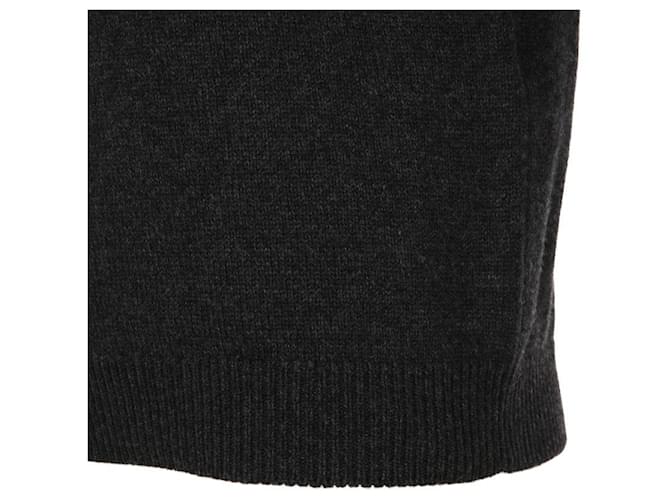 Céline Dreifarbiger bestickter Woll-Kaschmir-Pullover Schwarz - Ansicht 9