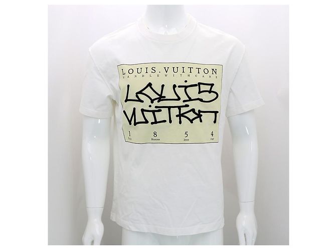 Louis Vuitton T-shirt con stampa firmata Bianco - vista 10
