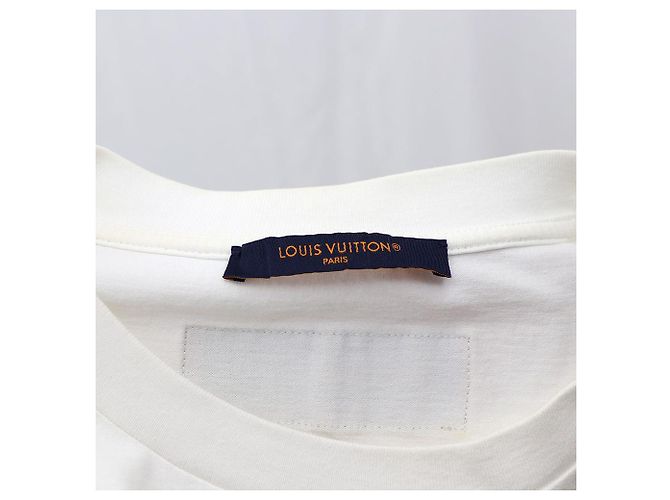 Louis Vuitton T-shirt con stampa firmata Bianco - vista 8