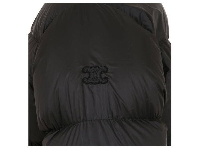 Céline Triomphe Light Nylon Padded Jacket Black - view 8