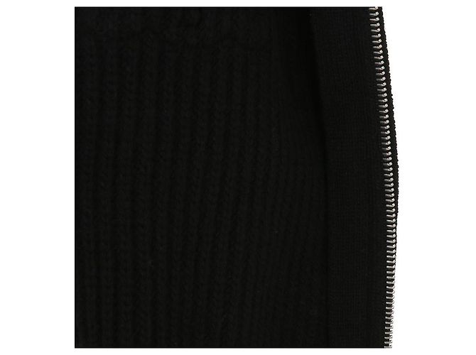Céline Triomphe bestickter Wollhoodie mit Reißverschluss Schwarz - Ansicht 10