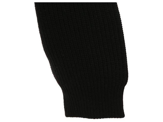 Céline Triomphe bestickter Wollhoodie mit Reißverschluss Schwarz - Ansicht 8