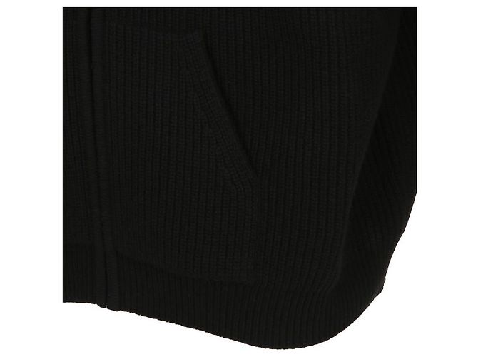 Céline Triomphe bestickter Wollhoodie mit Reißverschluss Schwarz - Ansicht 9