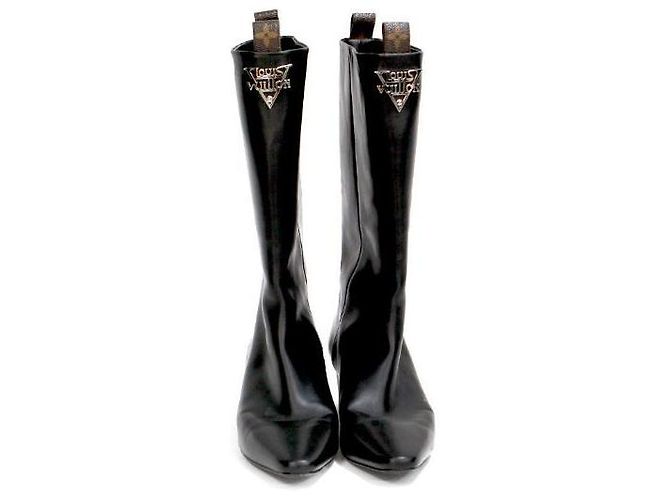 Louis Vuitton Botas largas de cuero negro - vista 2
