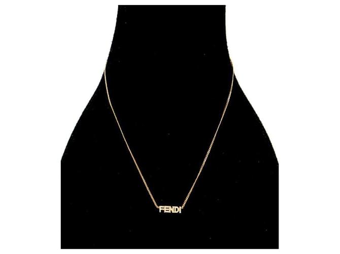 Fendi Collar de oro cúbico Dorado - vista 5