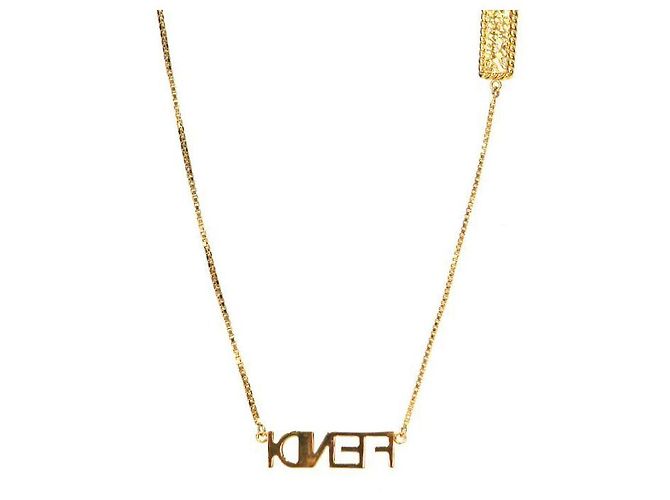 Fendi Goldkette mit Beschriftung - vista 2