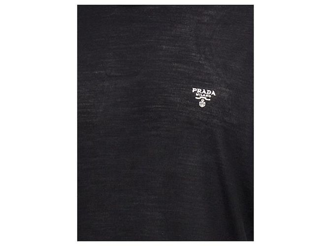 Prada Tricô de lã com logo - vista 6