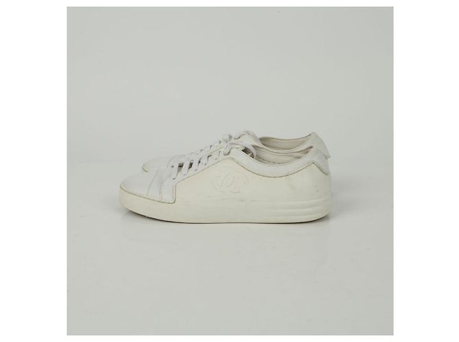 Chanel Sneakers basse CC Logo Bianco - vista 3
