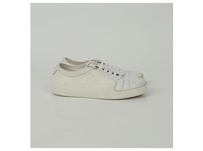 Chanel Sneakers basse CC Logo Bianco - vista 5