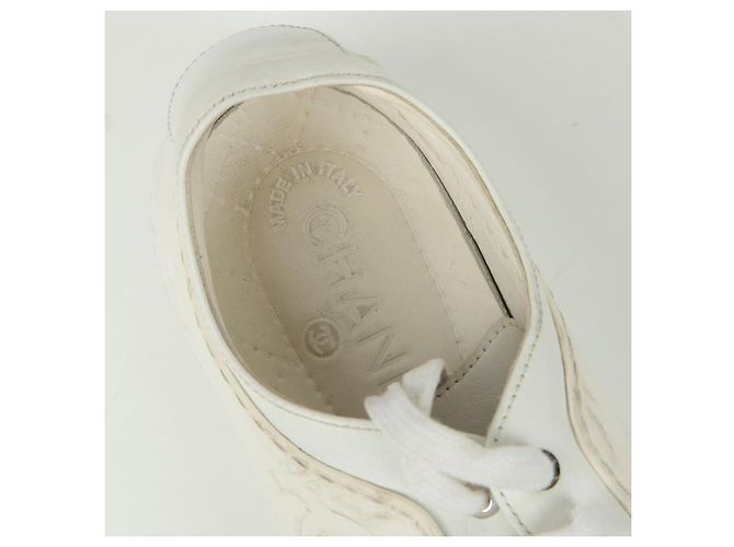 Chanel Sneakers basse CC Logo Bianco - vista 9