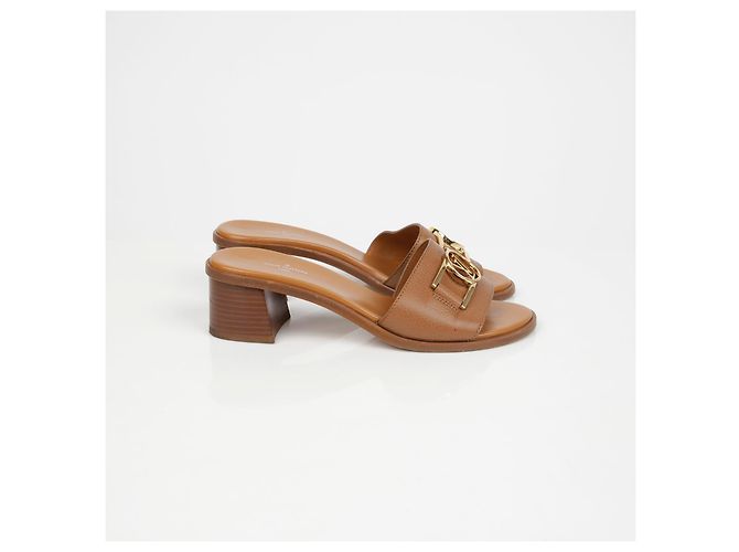 Louis Vuitton Lock It Mule Sandalen Braun - Ansicht 2