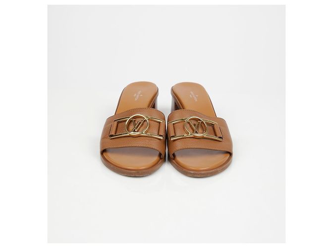 Louis Vuitton Lock It Mule Sandalen Braun - Ansicht 4