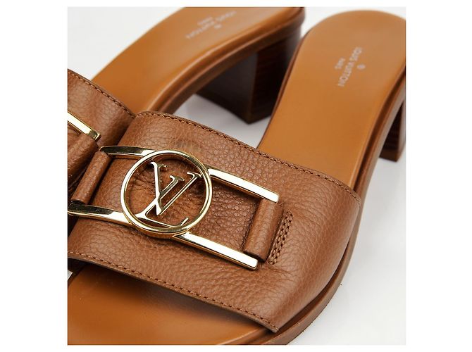 Louis Vuitton Lock It Mule Sandalen Braun - Ansicht 6