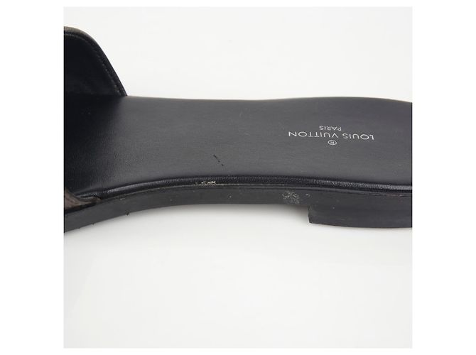 Louis Vuitton Mule Pantofole Lock It Flat Taglia Marrone - vista 11