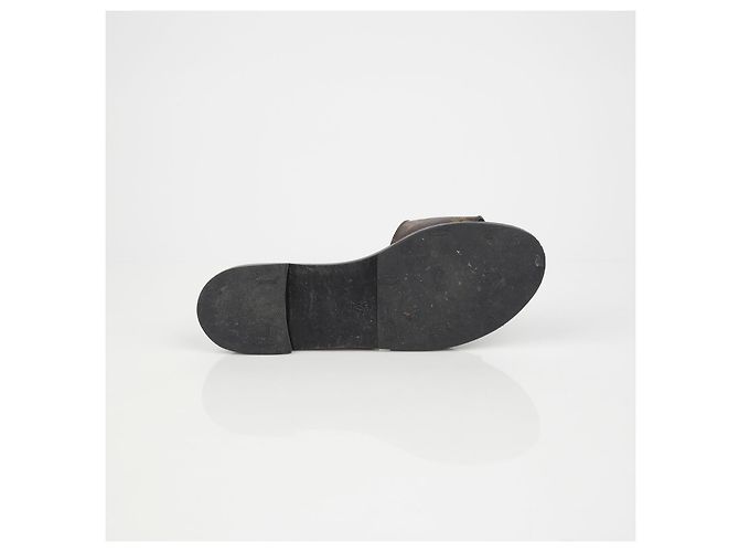 Louis Vuitton Mule Pantofole Lock It Flat Taglia Marrone - vista 13