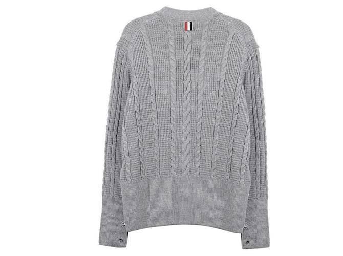 Thom Browne Kabelstrick-Cardigan Braun - Ansicht 4