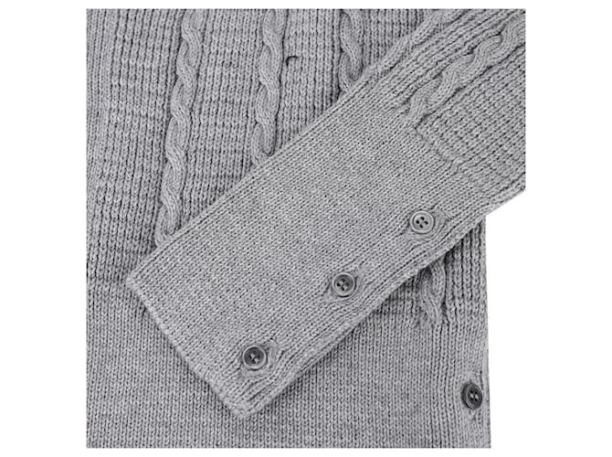 Thom Browne Kabelstrick-Cardigan Braun - Ansicht 7