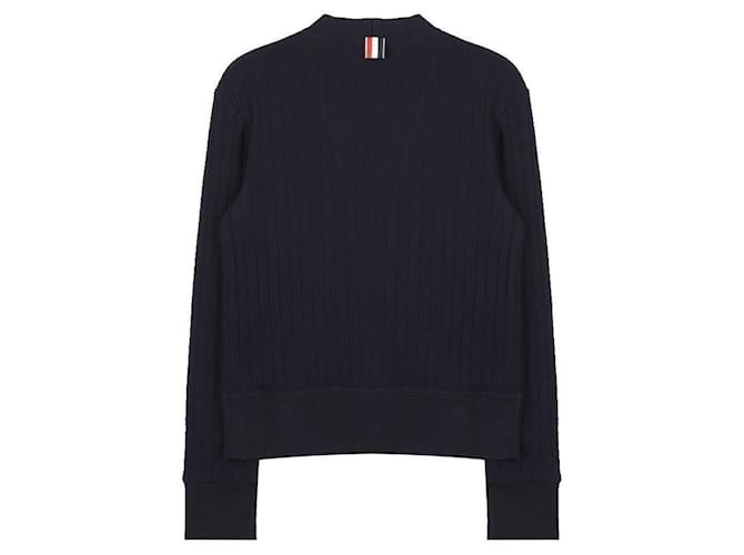 Thom Browne Cardigan mit V-Ausschnitt Blau - Ansicht 4