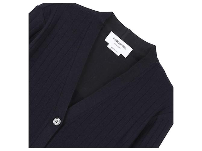 Thom Browne Cardigan mit V-Ausschnitt Blau - Ansicht 5