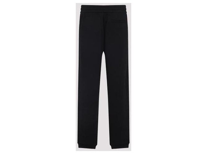 Moncler Pantaloni da jogging in cotone con patch logo Nero - vista 6