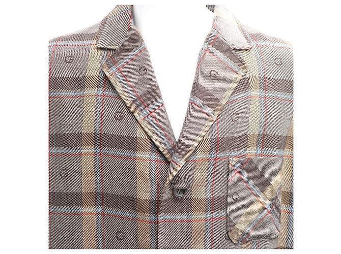 Gucci Logo Wool Men's Check Jacket Multiple colors - view 13