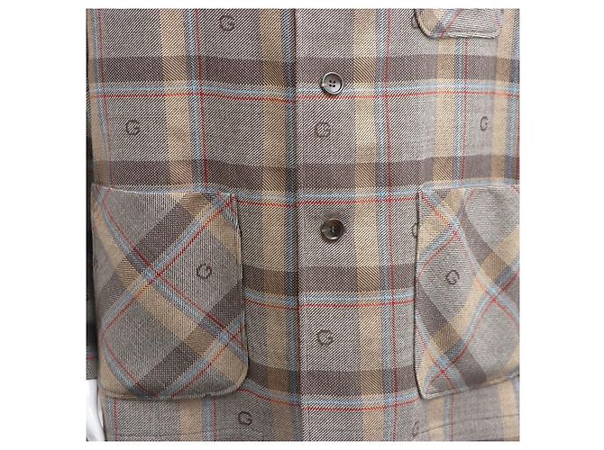 Gucci Logo Wool Men's Check Jacket Multiple colors - view 15