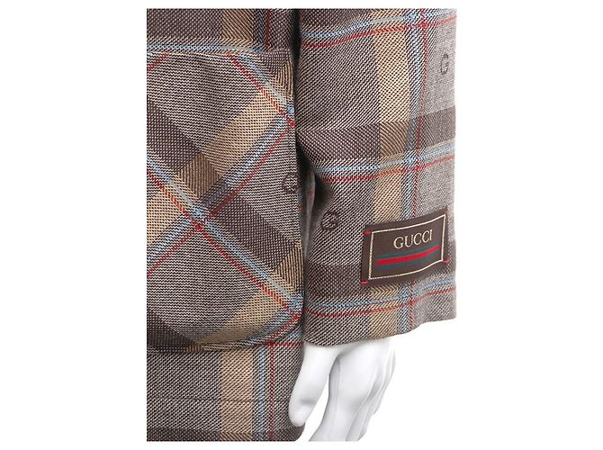 Gucci Logo Wool Men's Check Jacket Multiple colors - view 16