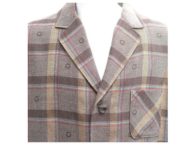 Gucci Logo Wool Men's Check Jacket Multiple colors - view 3